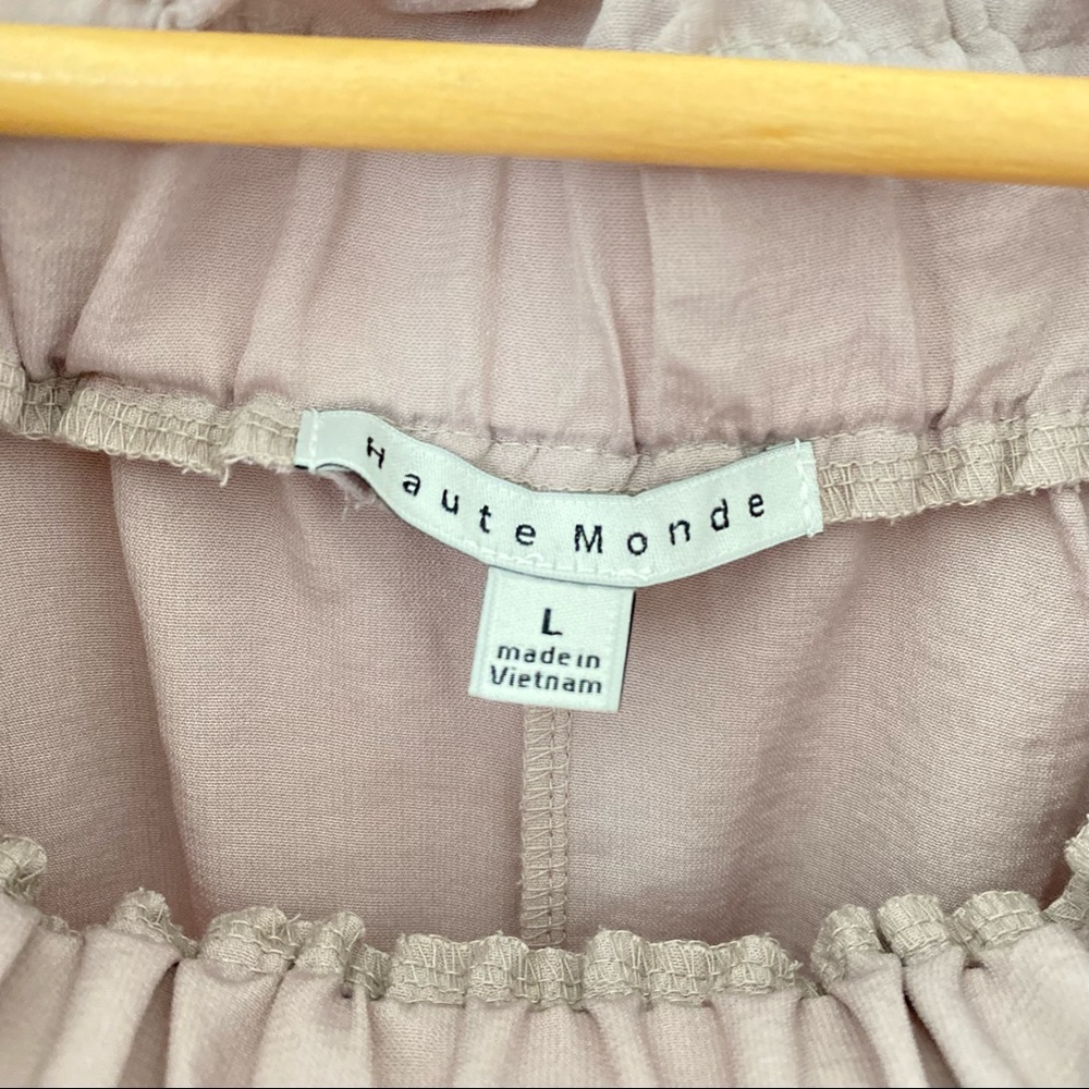 Off The Shoulder Blush Pink Blouse - Picture 3 of 4